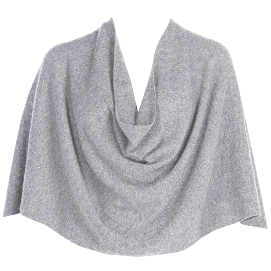 Cashmere Ruana in Steel