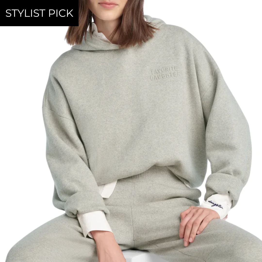 The Cropped Fatigue Sisters Hoodie in Heather Grey