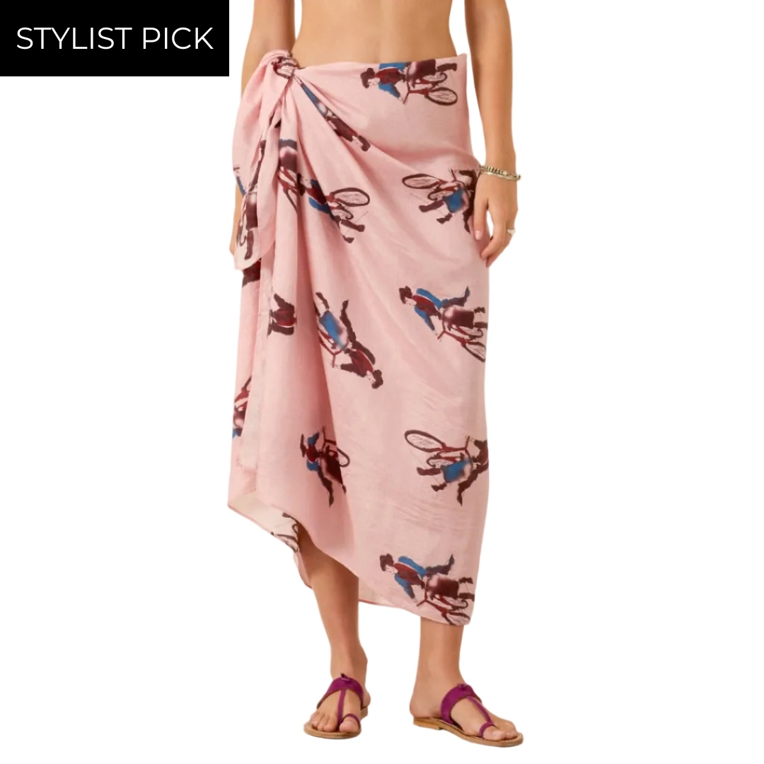 Soraya Parisian Pedal Sarong in Light Pink