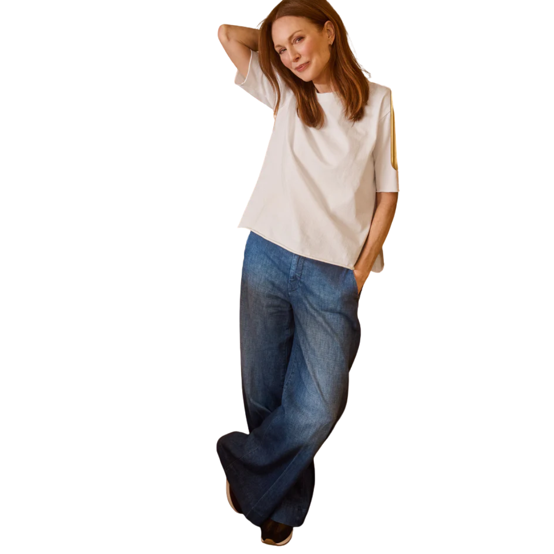 West Village Italian Wide Leg Chino in 1984 Wash
