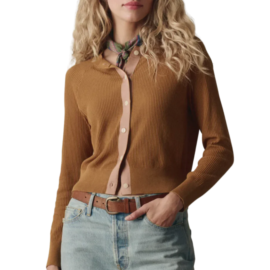 The Dainty Cardigan in Suntan