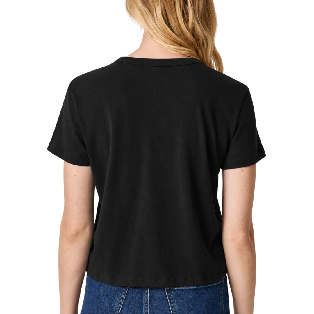Organic Boxy Tee in Black