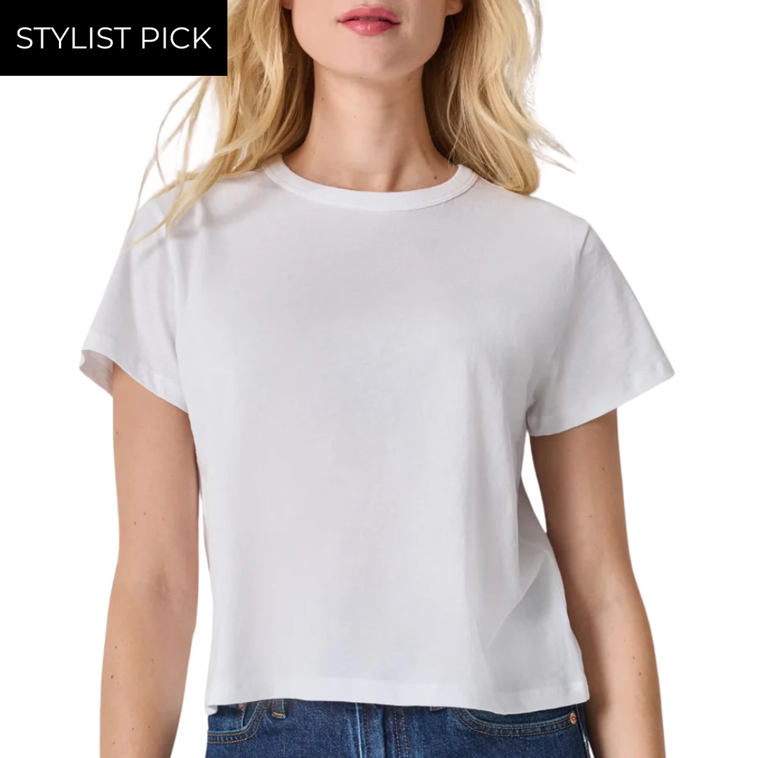 Organic Boxy Tee in White