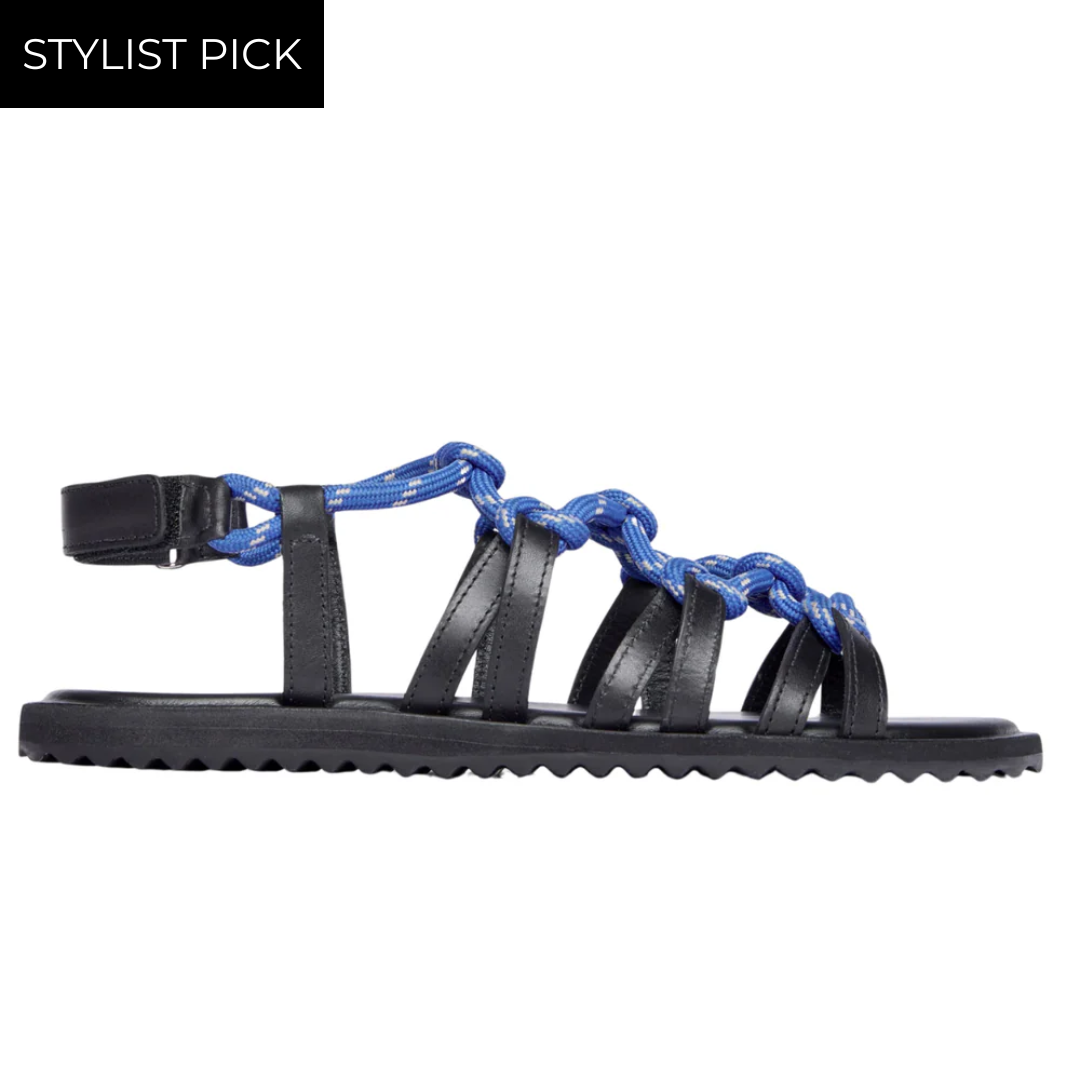 Fae Rope Sandal in Cobalt Rope