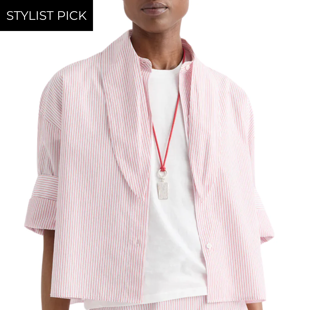 Tie One On Shirt in White/Red