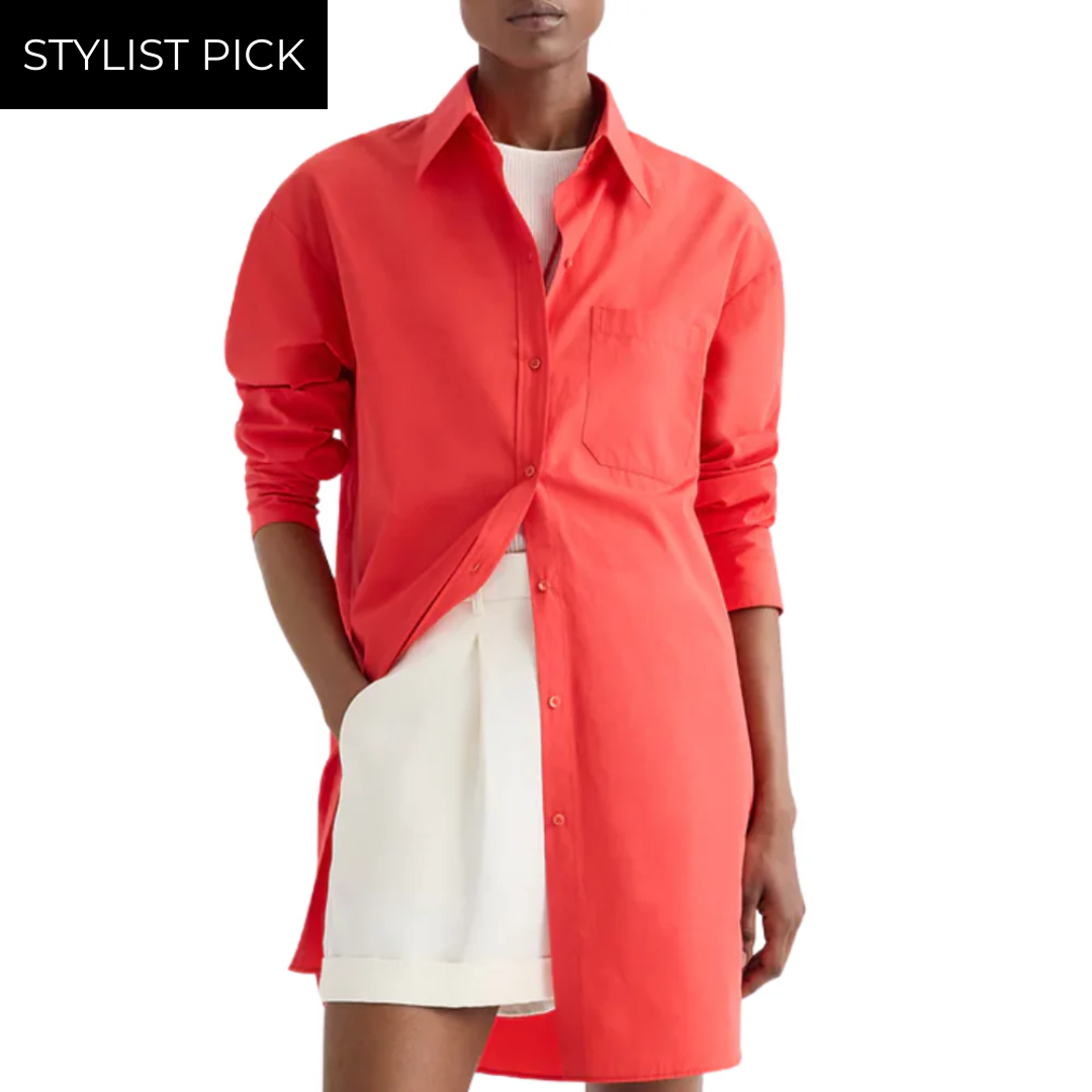 Big Joe Shirt Dress in Tomato