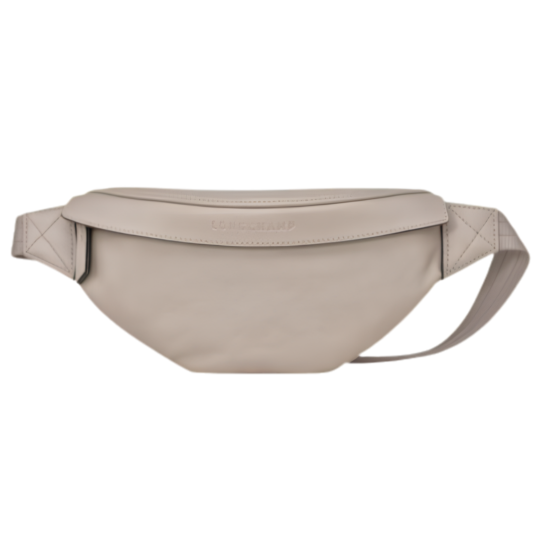 3D Leather Belt Bag in Chalk