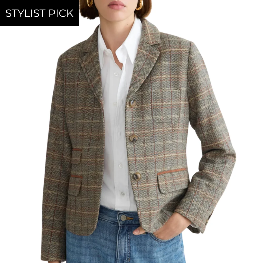 Desmond Blazer in Picante/Camel Tweed
