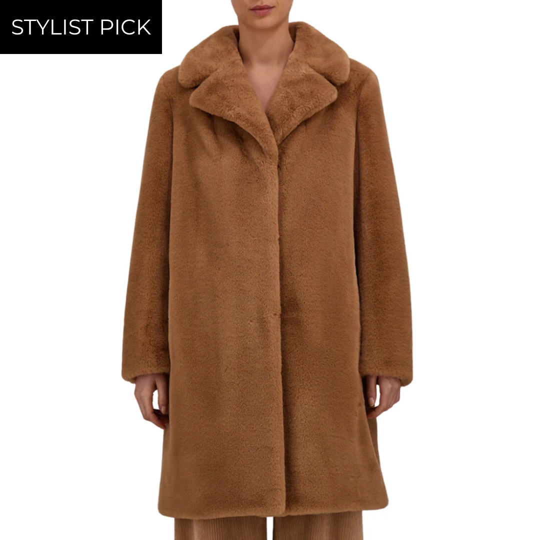 Alpaca Jacket with Fringing in Camel
