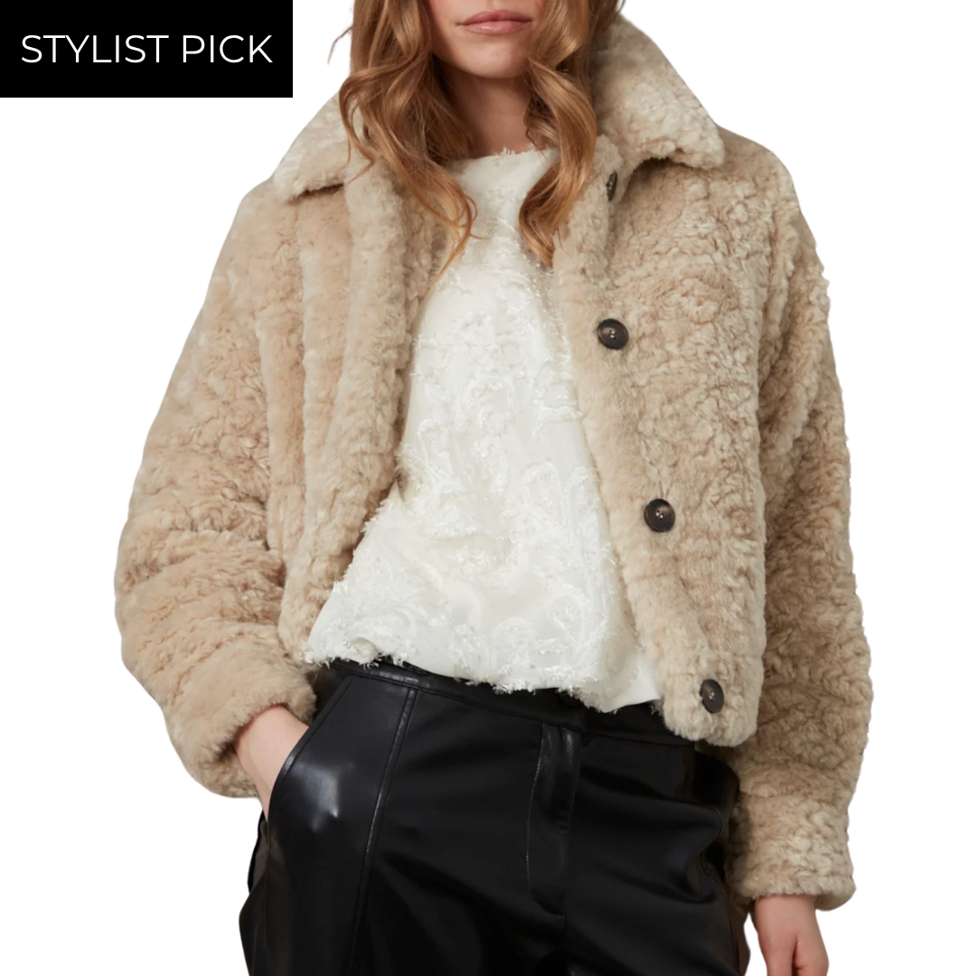 Dream Faux Fur Jacket in Honey