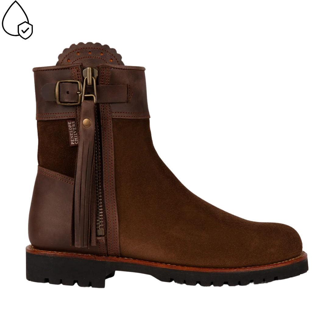 Inclement Cropped Tassel Boot in Dark Oak