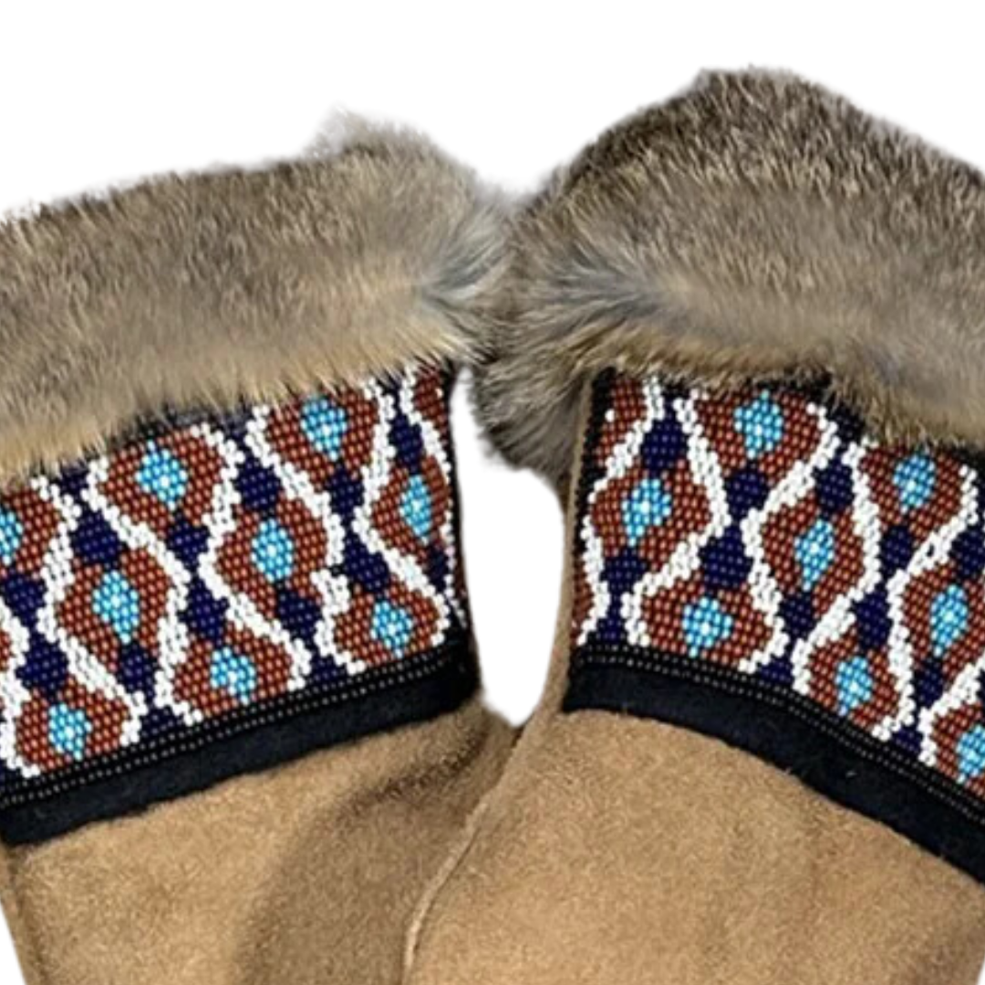 Rysy Short Cuff Mitten in Brown