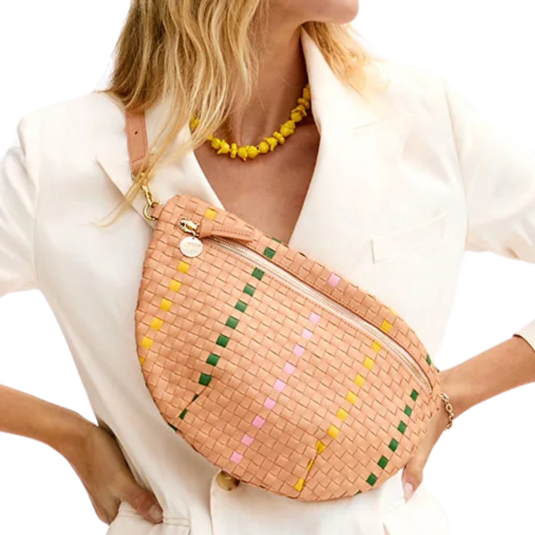 Grande Fanny in Bisque Woven Checker w/ Stripe