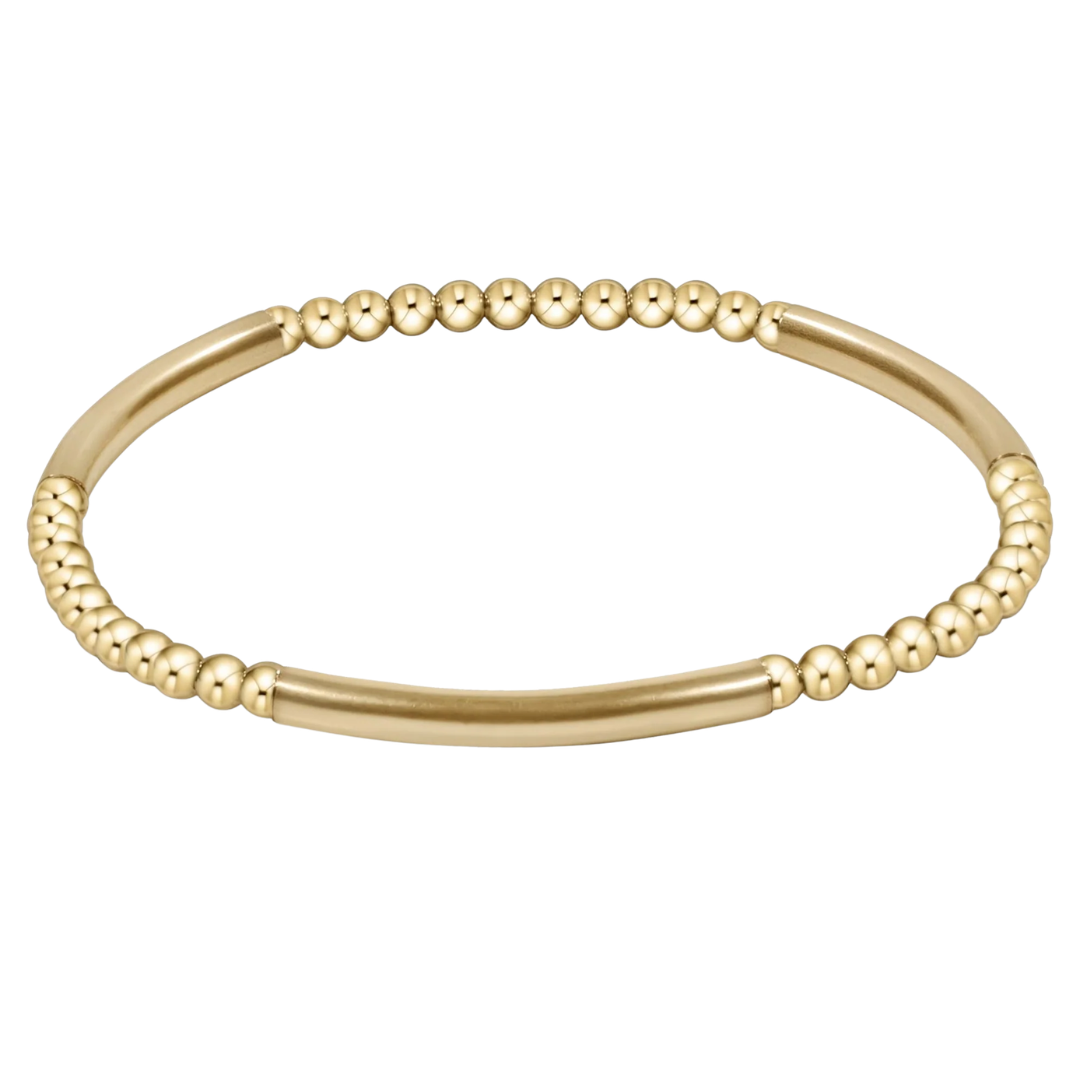 Bliss Bar Pattern Gold 3mm Bracelet