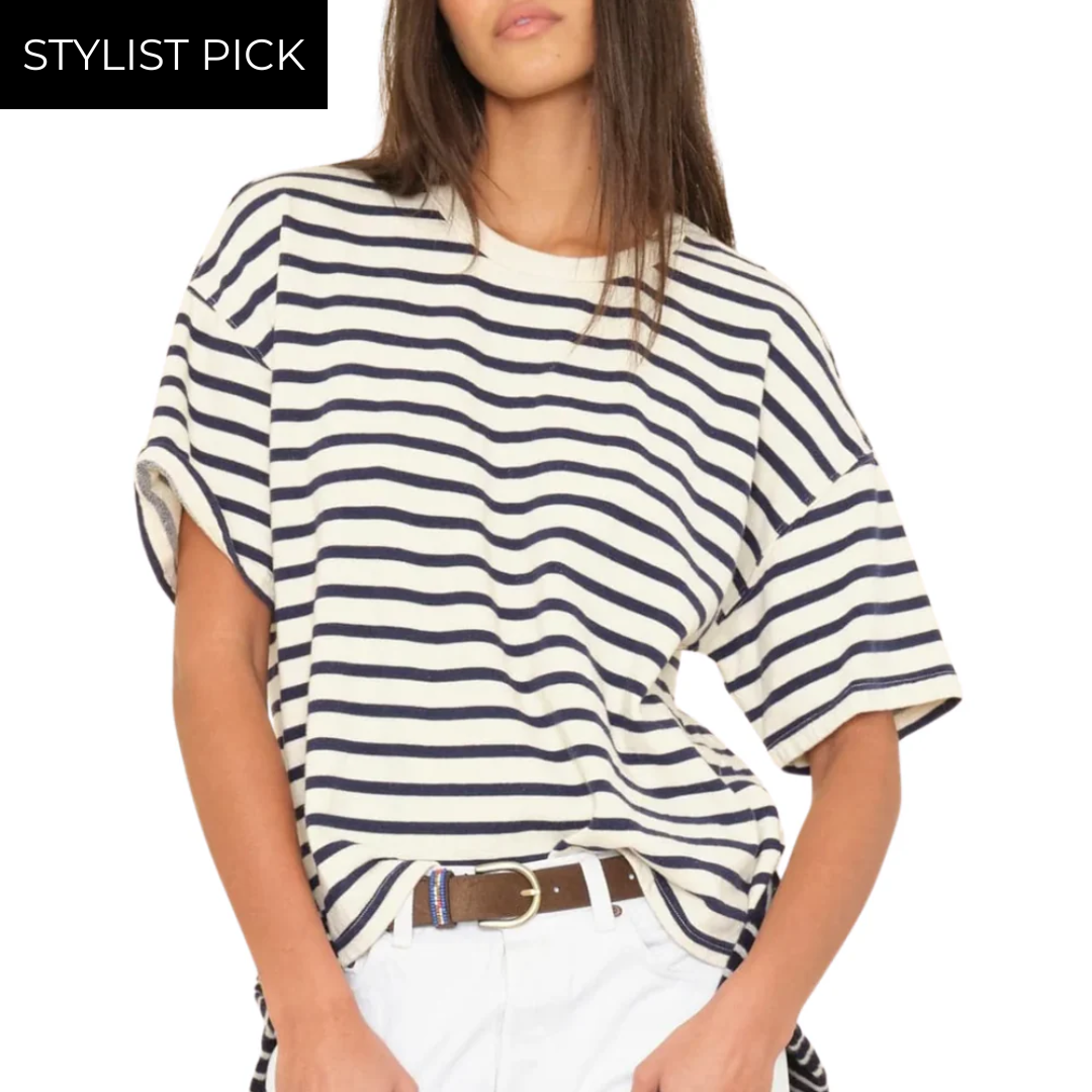 Romeo Sweatshirt in Natural Stripe