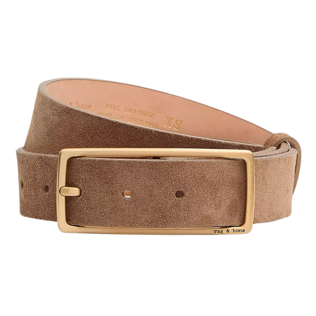 Rebound Suede Belt in Camel