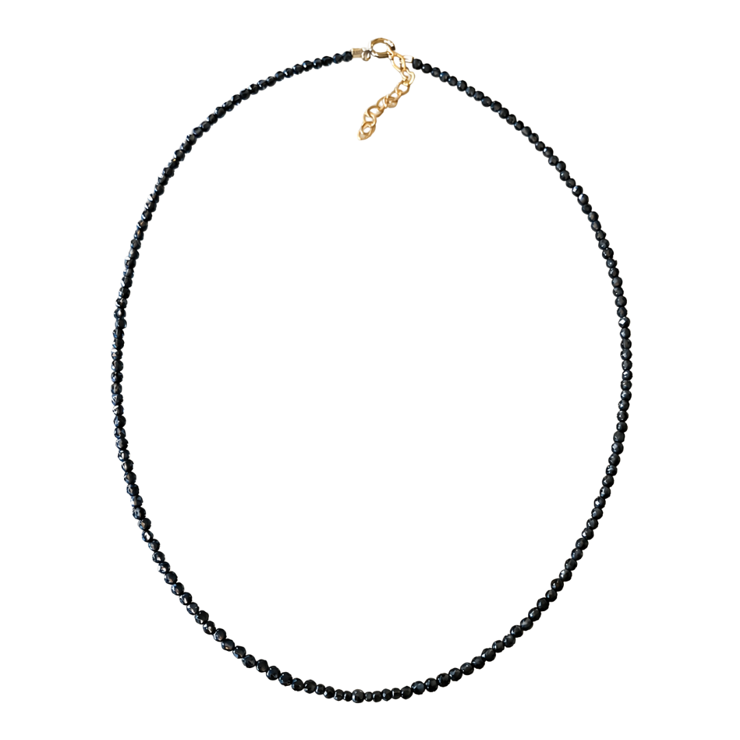 Micro Gemstone Choker in Black Onyx
