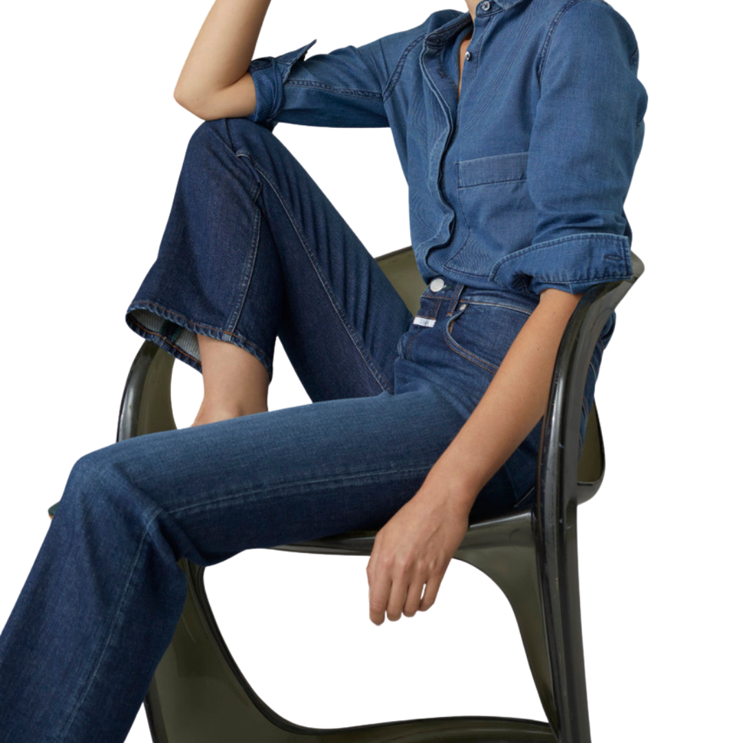 Baylin Slim Flare in Dark Blue