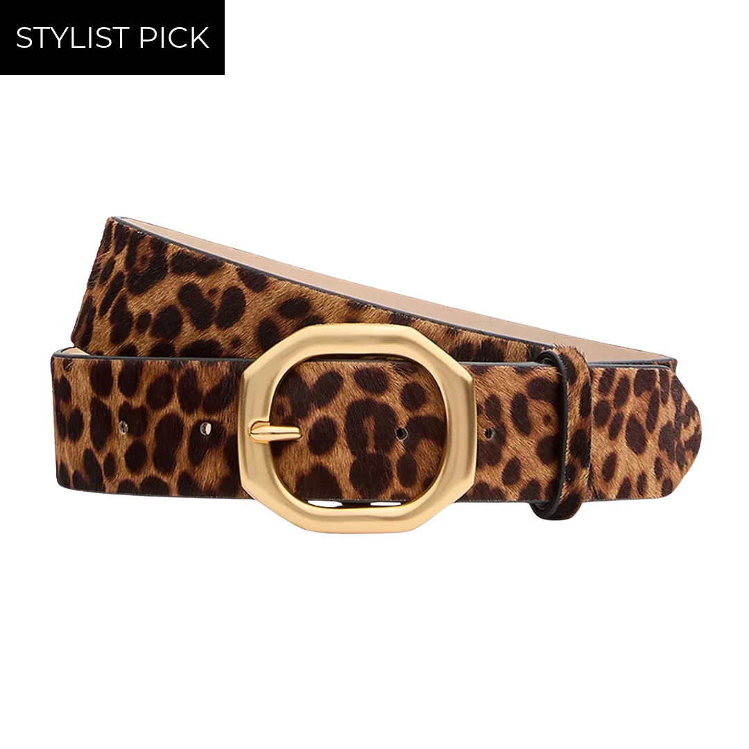 Audrey Belt in Leopard Hair Calf