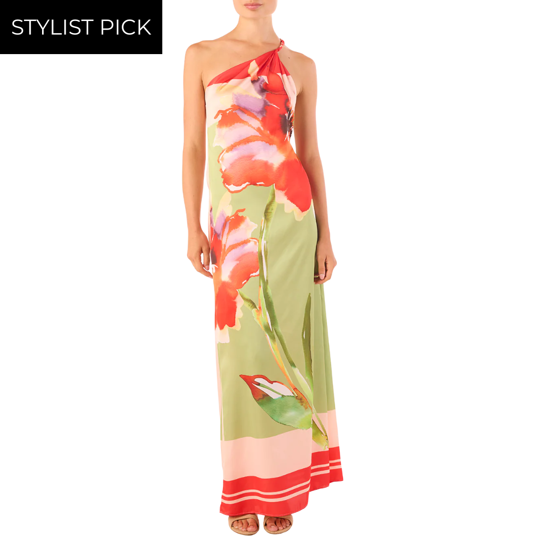 Misa Dounia Dress in Scarf Flora Satin