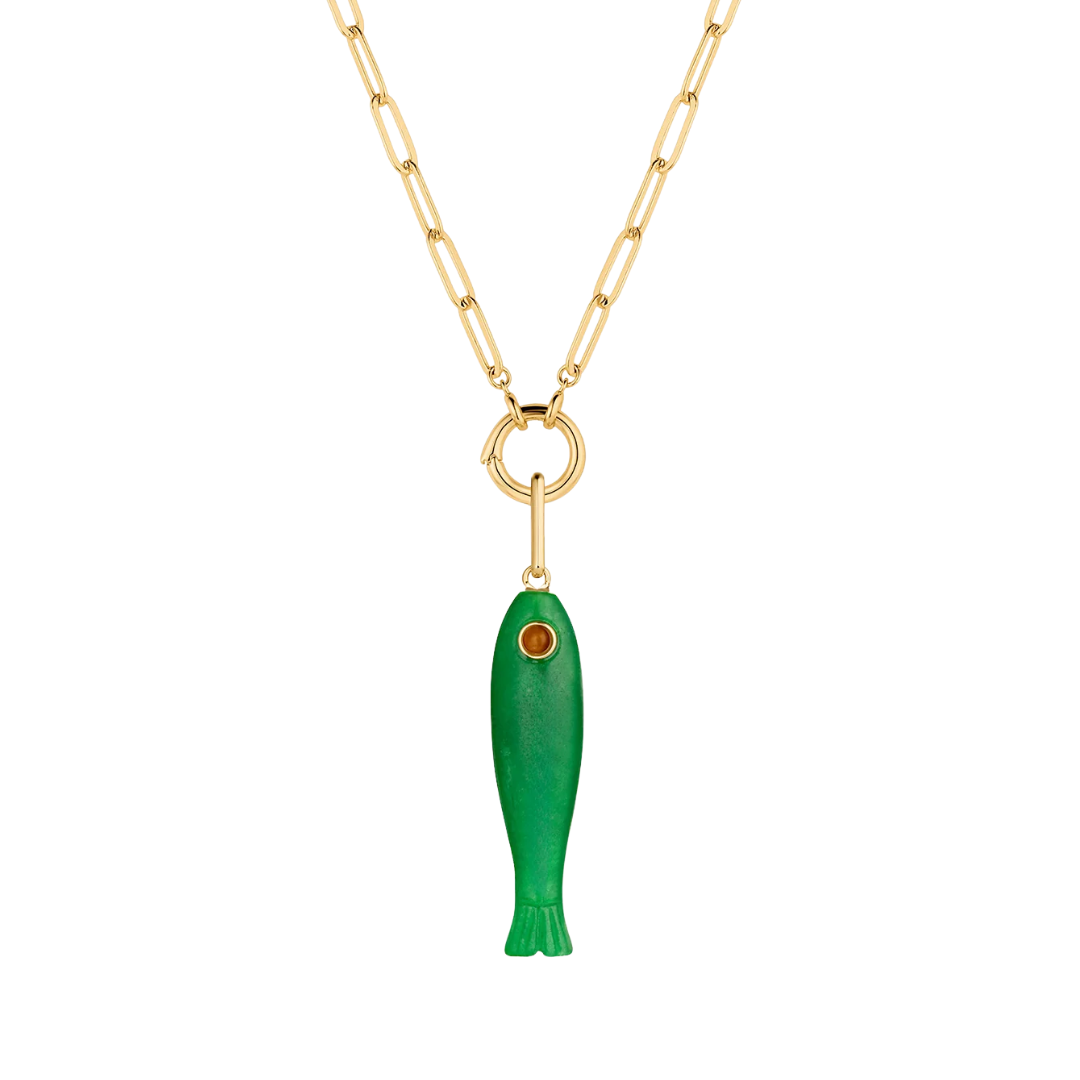 Fortuna Fish in Green Jade