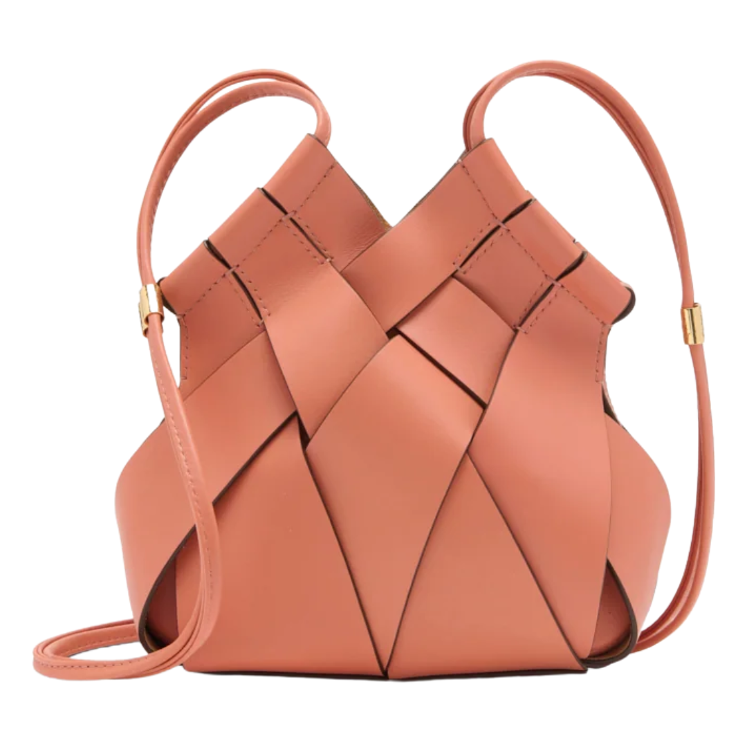 Charlotte Woven Crossbody in Rose