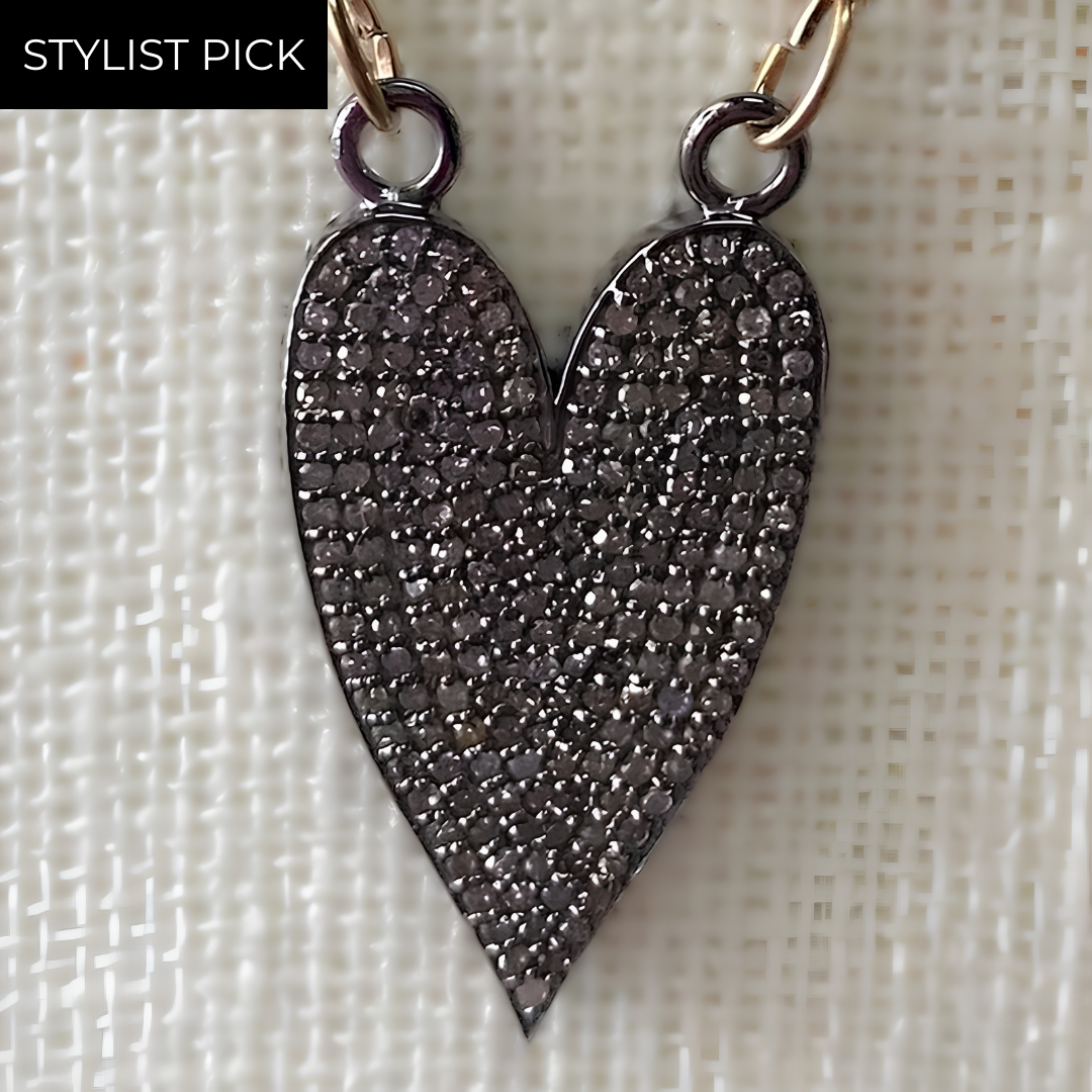 Diamond Heart Necklace Small in Gold