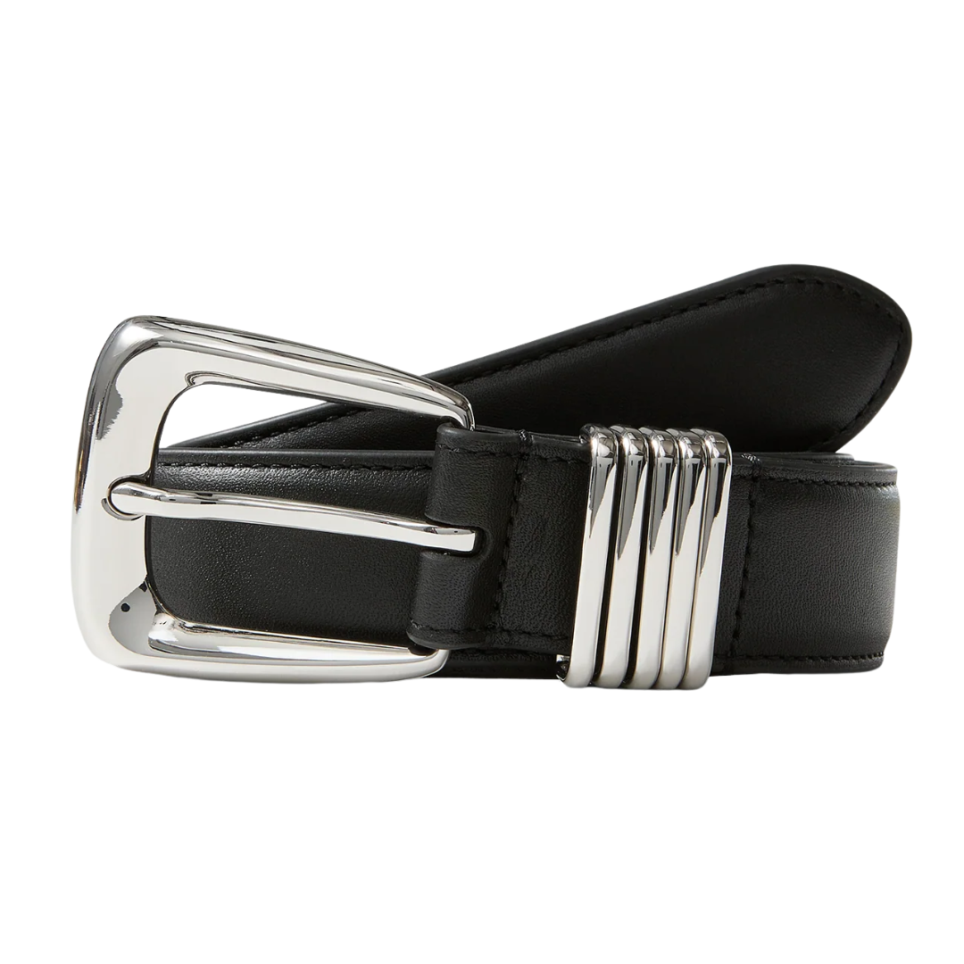 Arch Leather Belt in Black