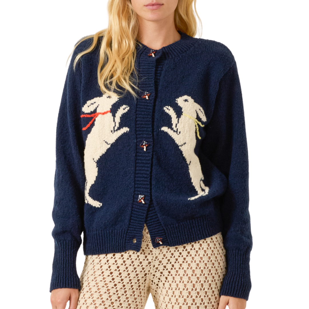 Sammi Midnight Hare Cardigan in Dark Blue