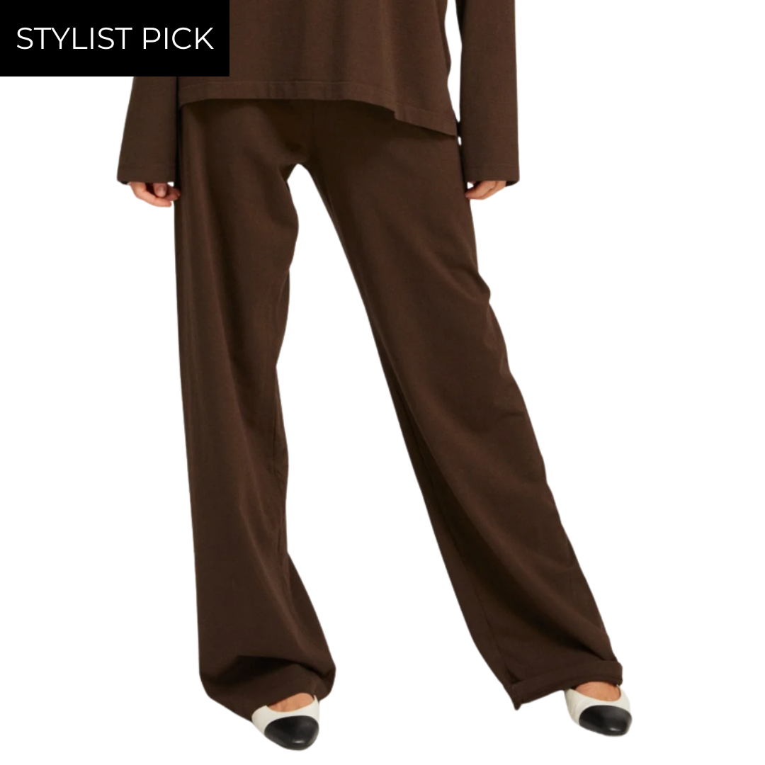 Supima Cotton Easy Pants in Americano