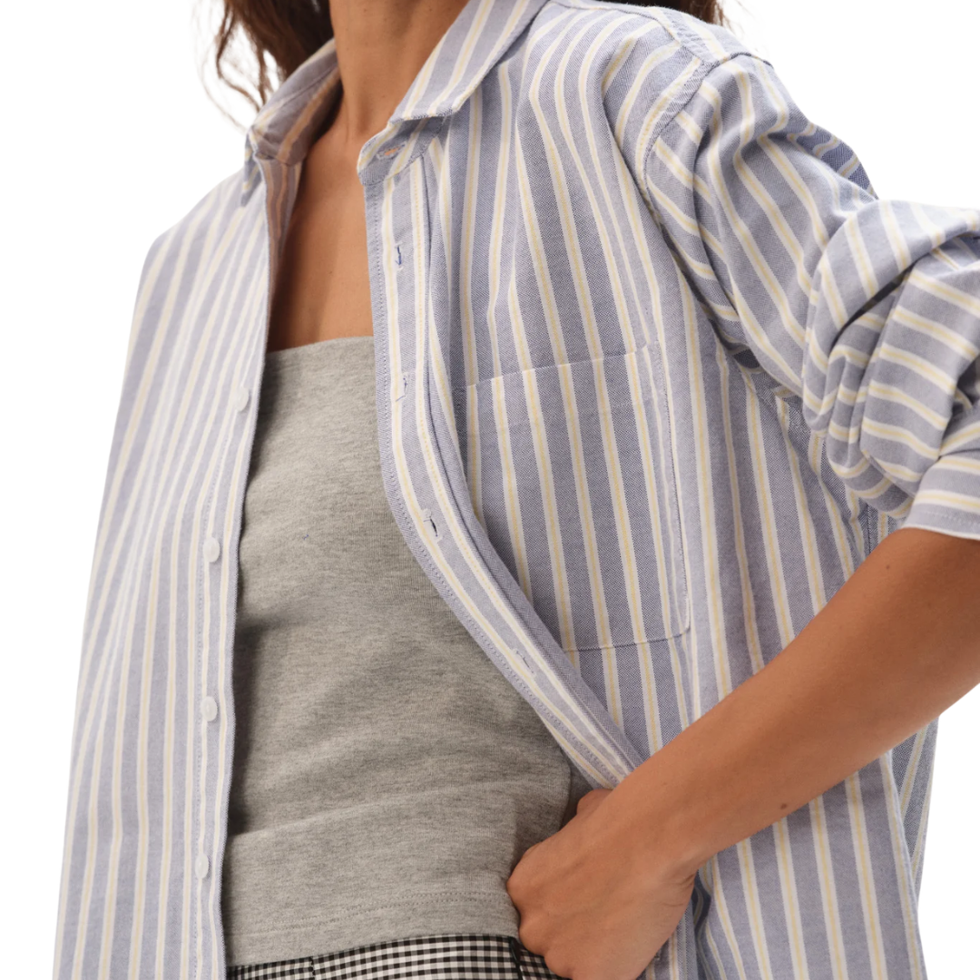 The Oxford Shirt in Butter Stripe