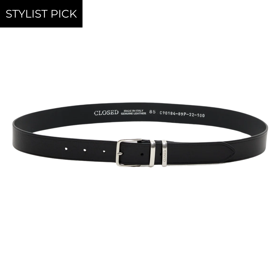 Cowhide Belt in Black