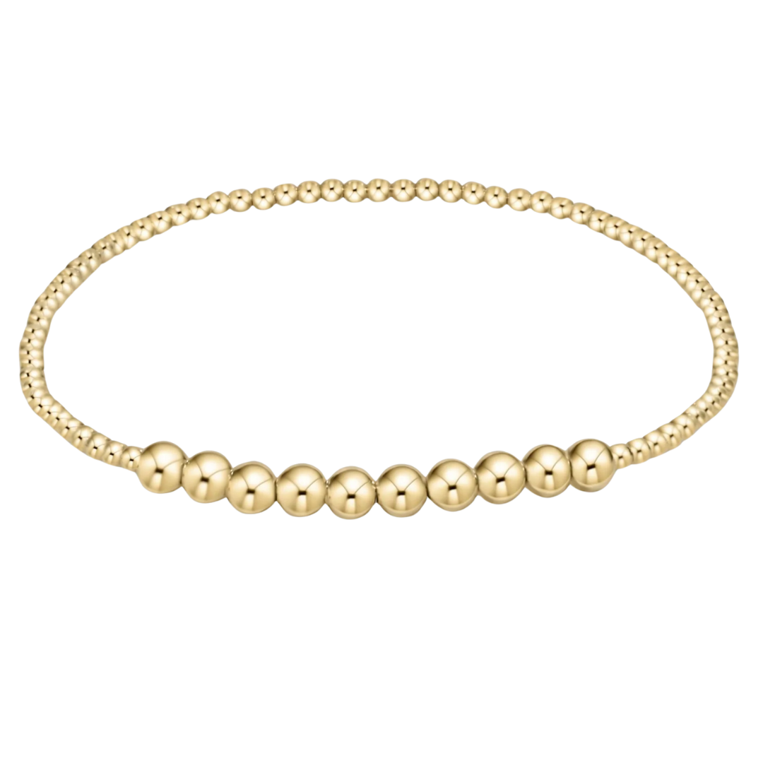 Classic Beaded Bliss 2mm Bead Bracelet in Gold