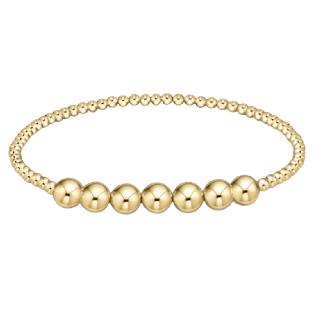Classic Beaded Bliss 3mm Bead Bracelet in Gold