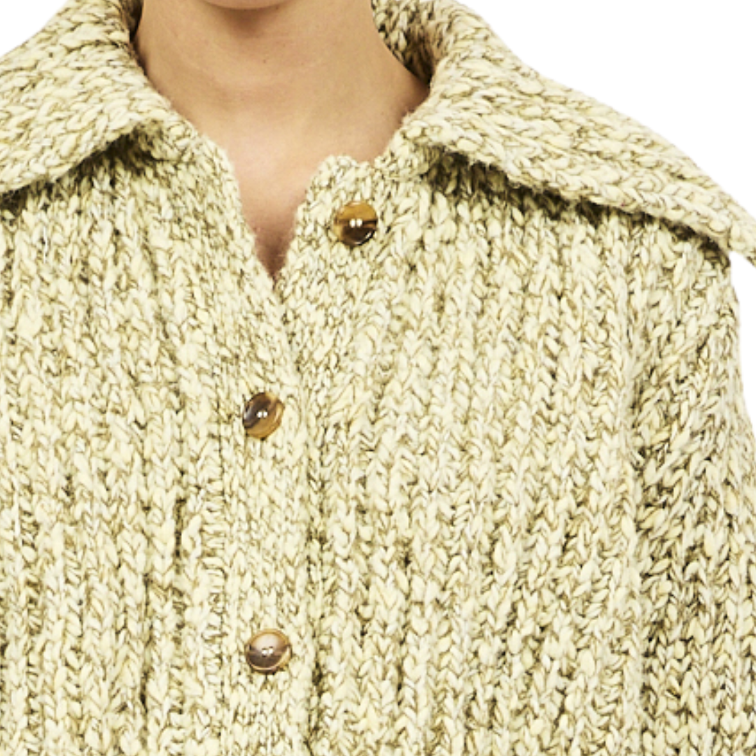 Louise Knit Cardigan in Alabaster