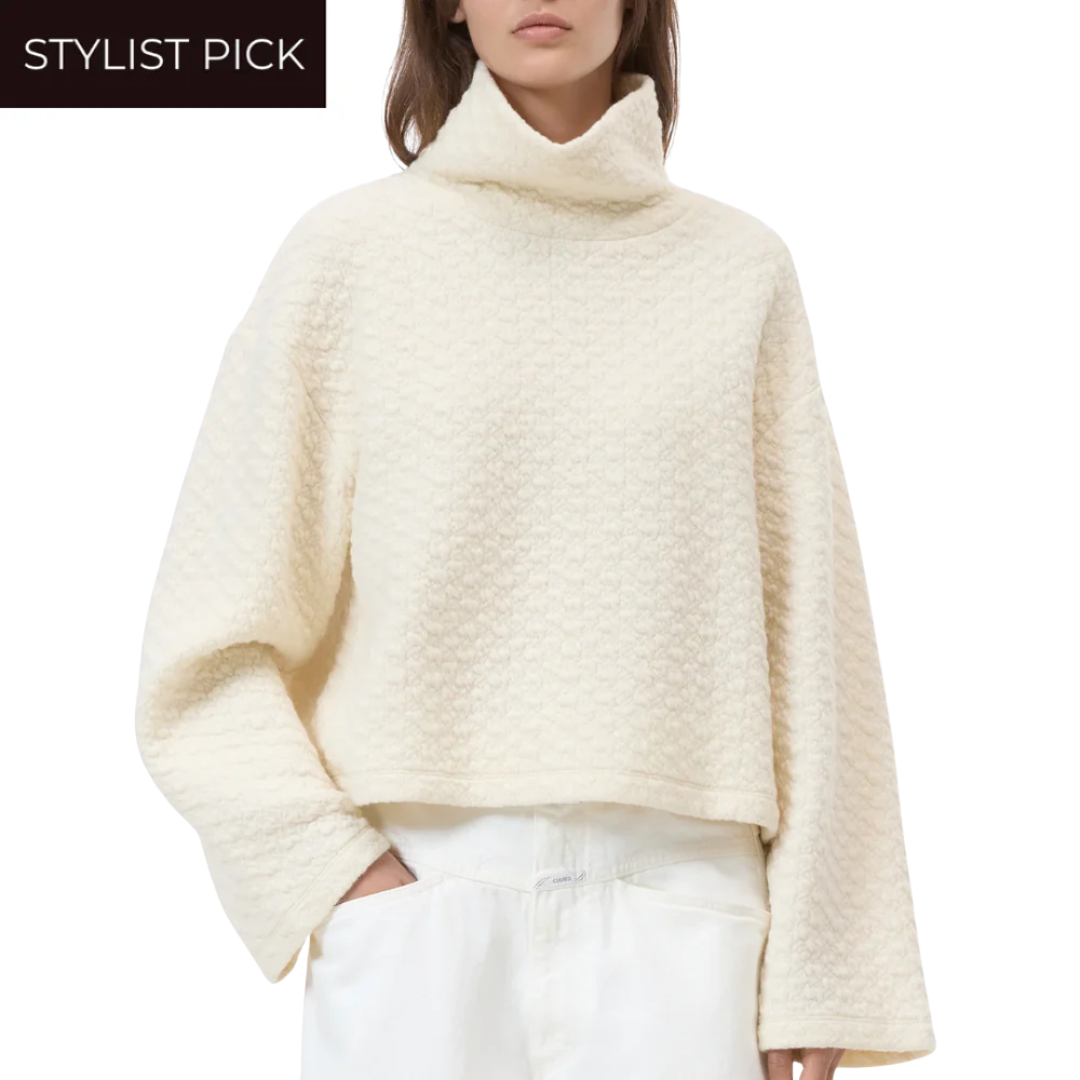 High Neck Sweatshirt in Shetland