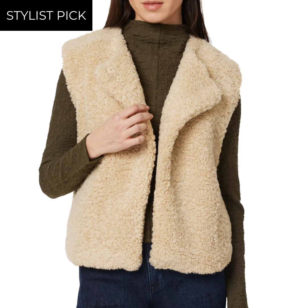 Sherpa Vest in Natural