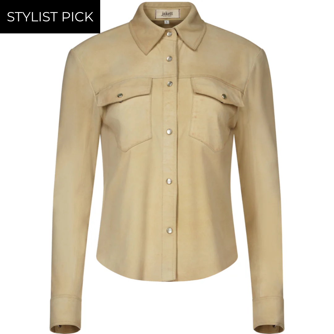 Rowan Waxed Suede Jacket in Chamois