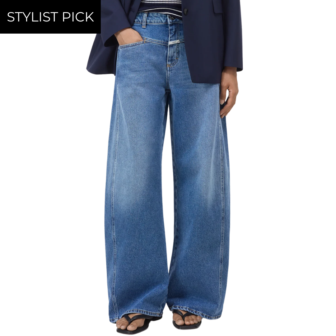 Tori-X Barrel Jeans in Mid Blue