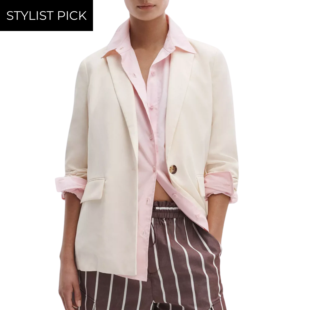 Jennie Tailored Blazer in Ivory