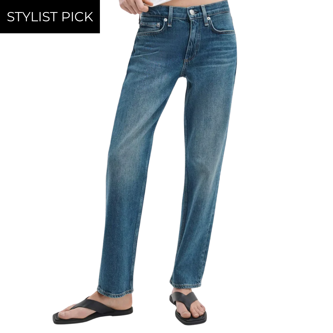Harlow Ankle Straight Jeans in Easton