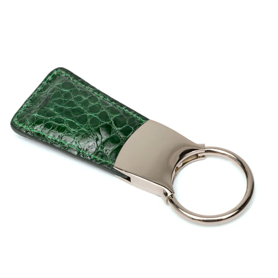 Alligator Key Fob in Kelly Green