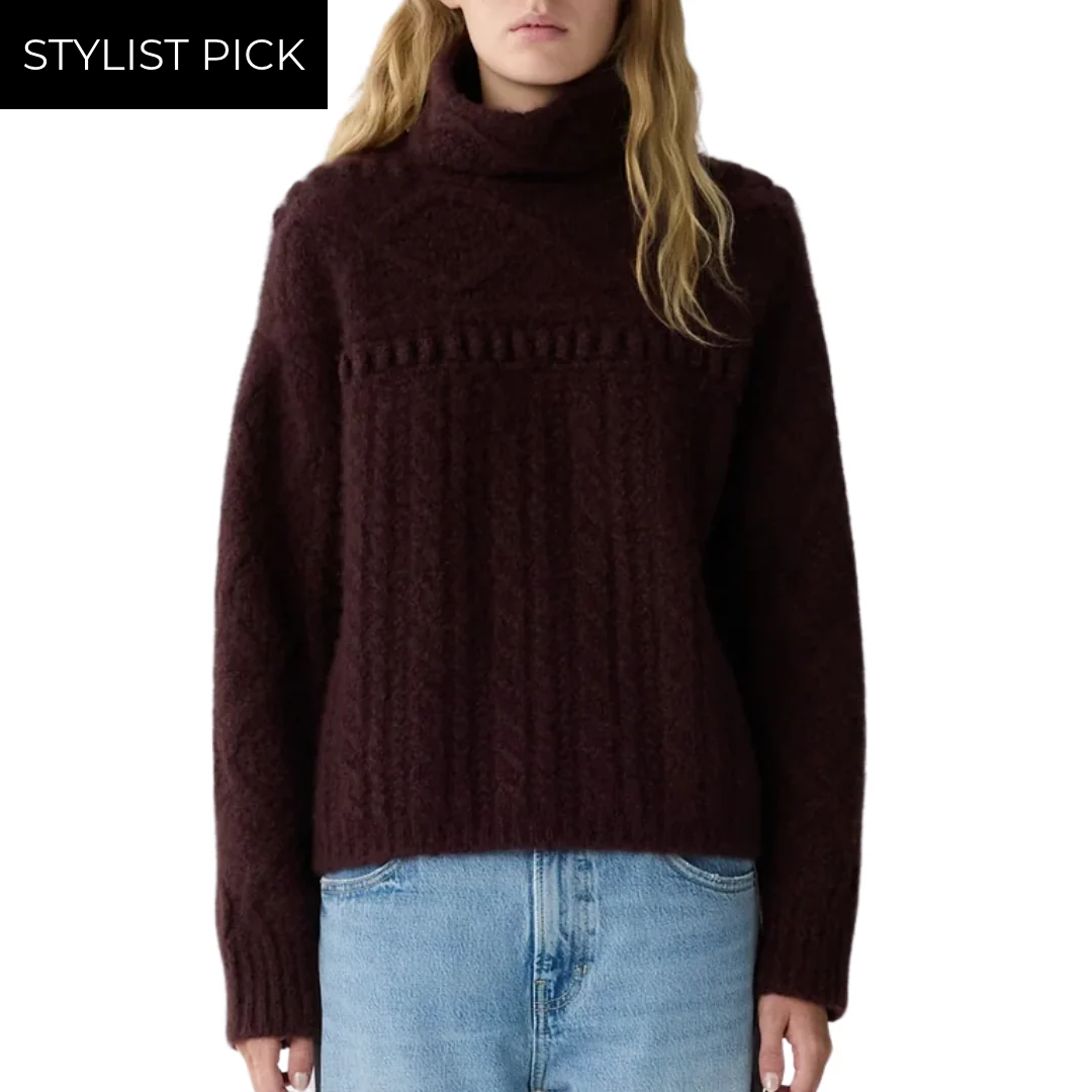 Super Cloud Turtleneck in Fig