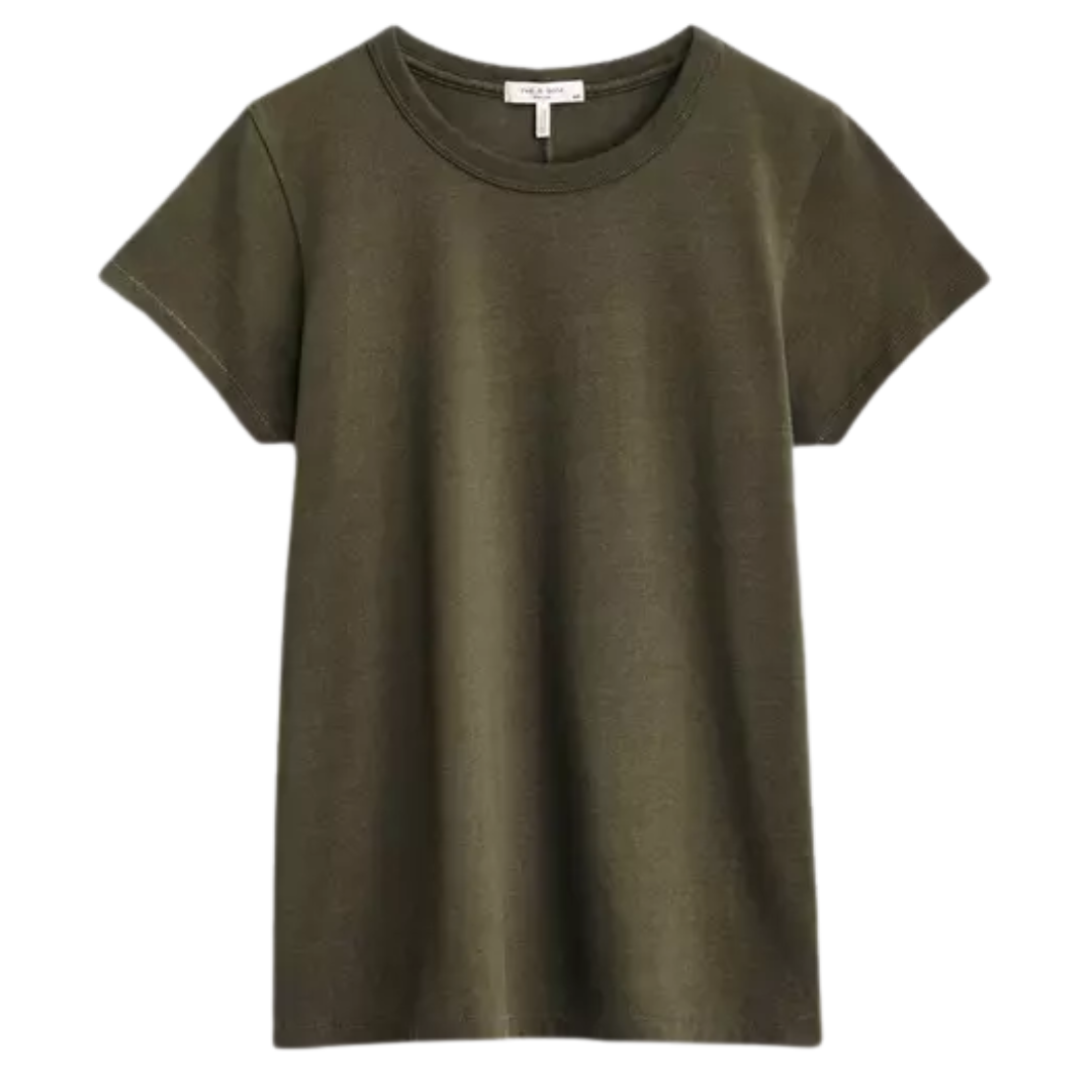 Garment Dye Cotton Tee in Olive