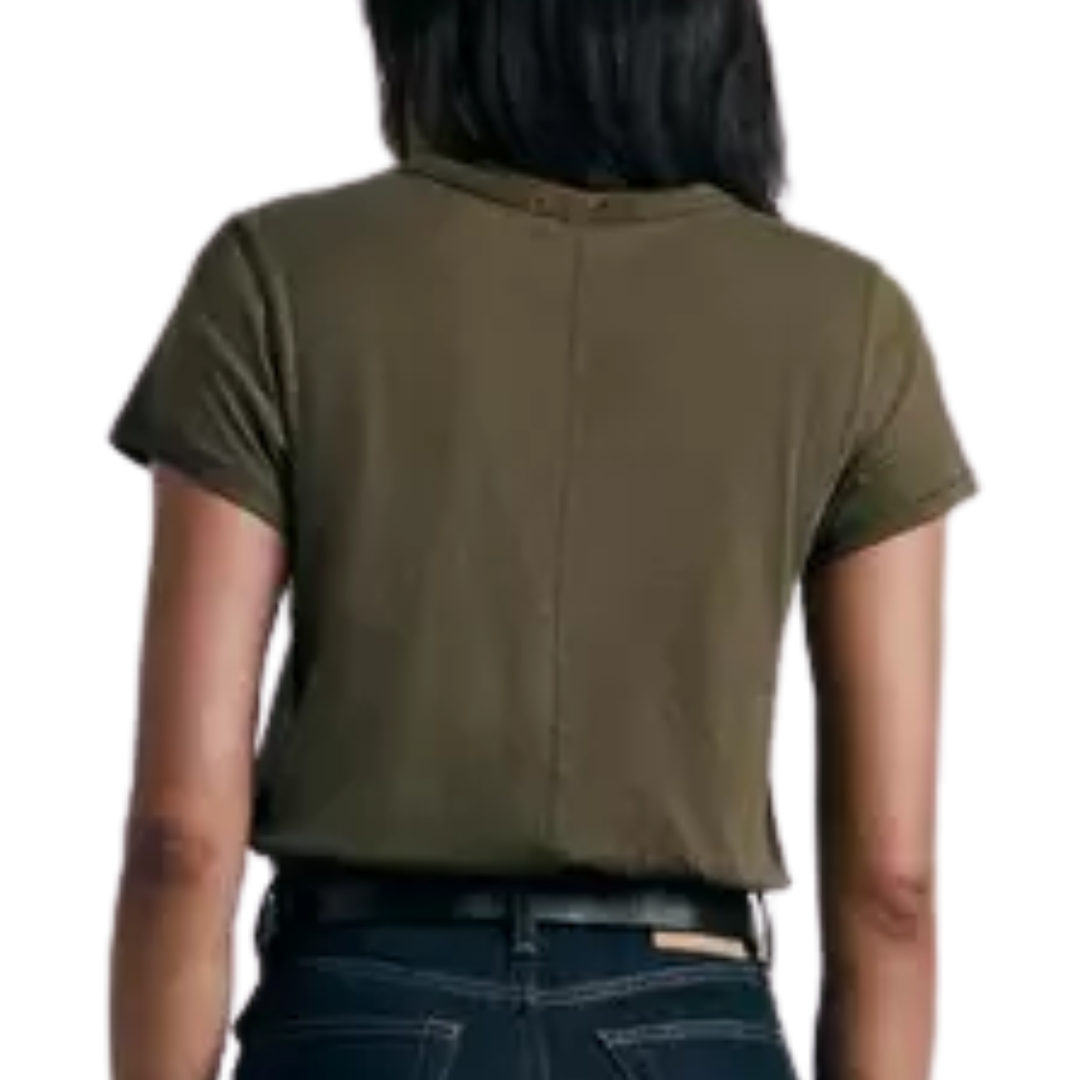 Garment Dye Cotton Tee in Olive