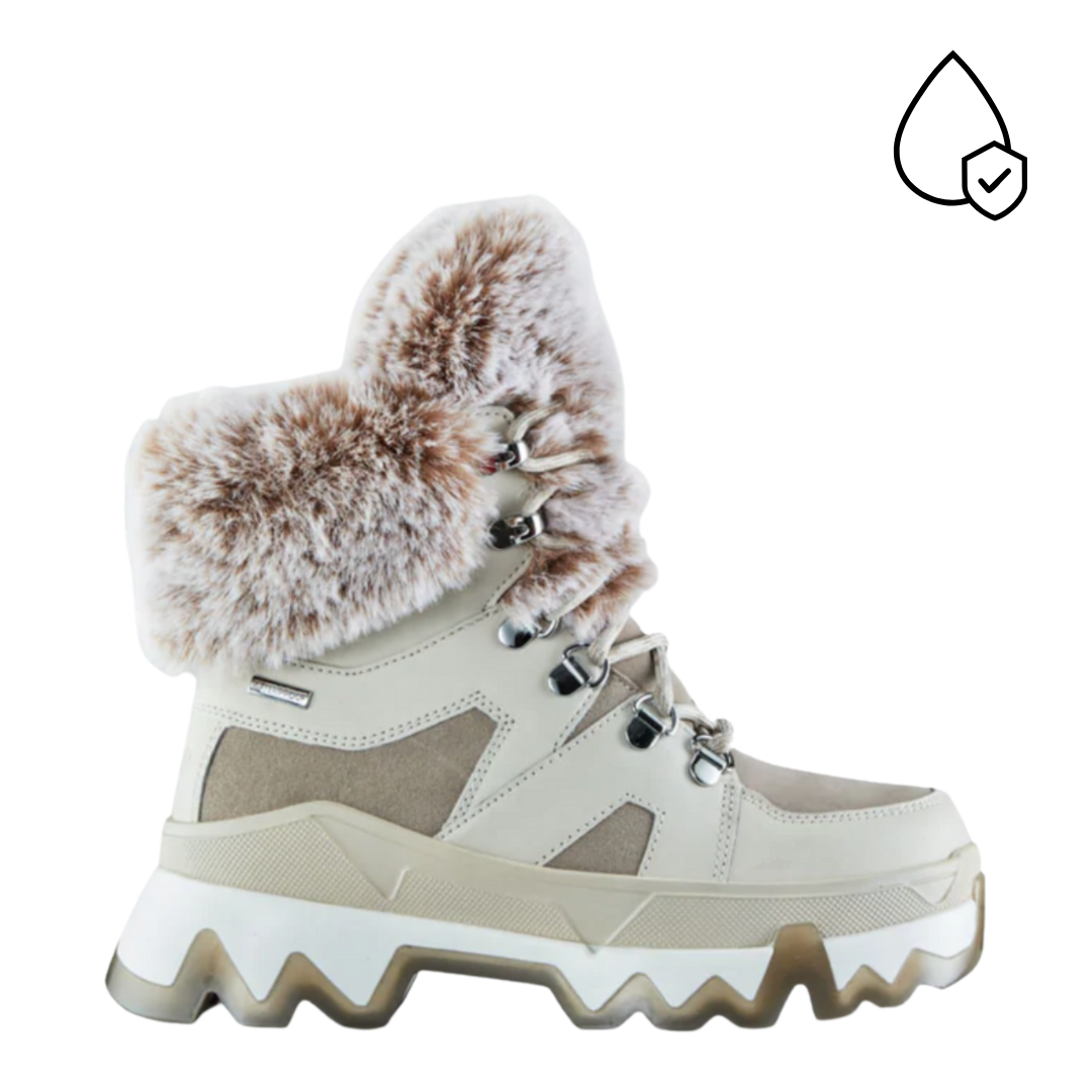 Warrior Leather Waterproof Sneaker with Primaloft in Ice Mushroom