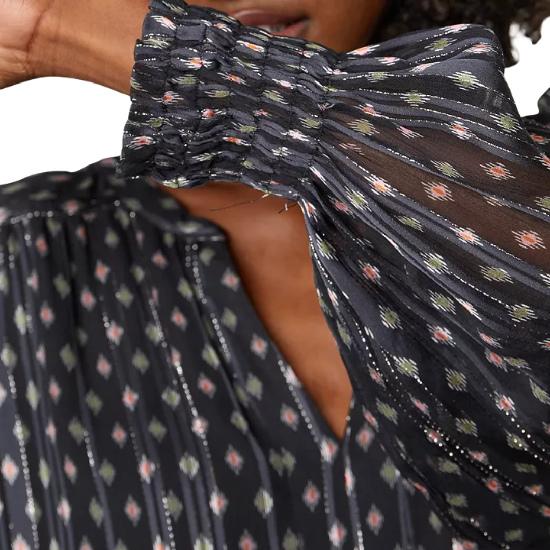Anastasia Printed Boho Dress in Starlit Mu 