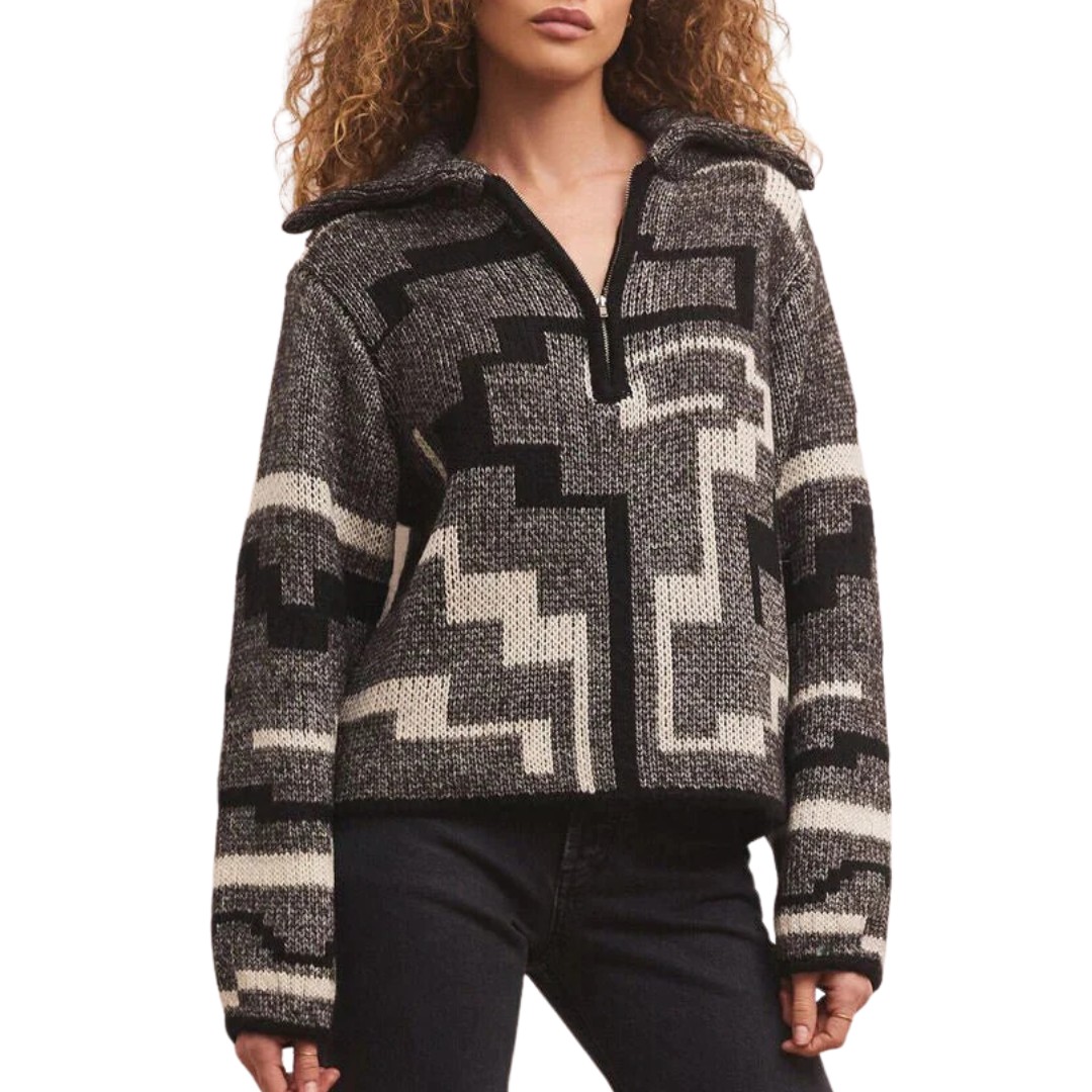 Phoenix Pullover Sweater in Black