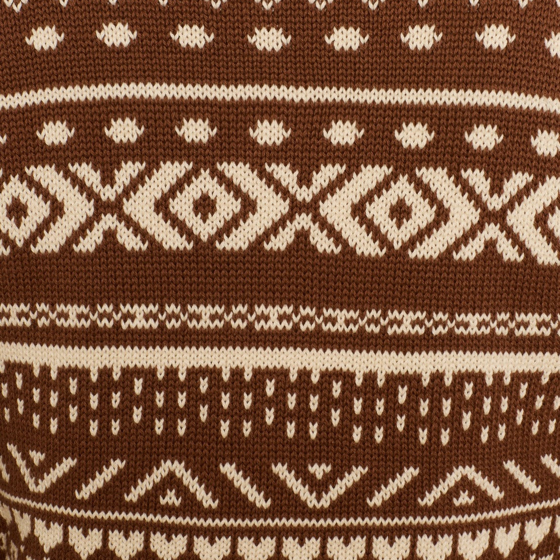 Liza Mocha Fair Isle Top