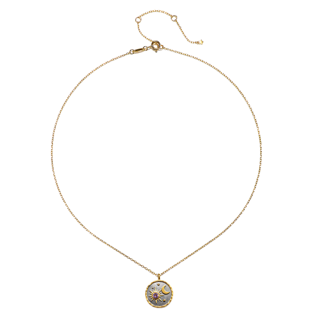 Celestial Birthstone Necklace - February